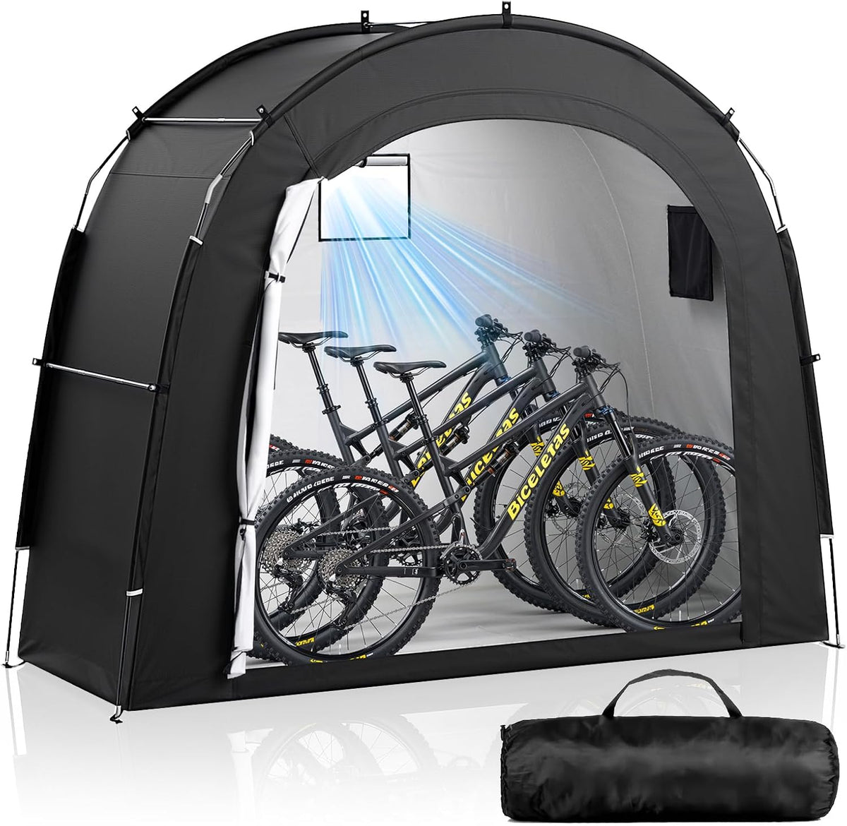 housolution bike storage tent shed for 3bikes, outdoor, main product view