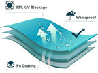 LOVE STORY Waterproof 10' x 13' Rectangle Turquoise Blue Sun Shade Sail Cannoy UV Resistant for Outdoor Patio Garden Backyard (We Make Custom Size)