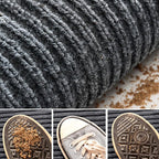 SRDDQLC Commercial Grade Runner Rug Brush Step Entrance Mat 3' x 10' Dual Ribbed Doormat with Waterproof Rubber Backing Home Office Hotel Corridor Indoor Outdoor Runner Rug Grey