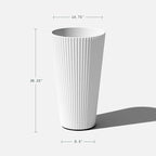 Veradek Demi Series Tall Planter for Porch, Patio, Backyard | Durable Plastic-Stone Composite Material | Modern Décor for Tall Plants, Grasses