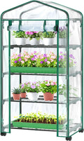 ohuhu mini greenhouse for indoor outdoor with wheel, main product view