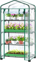 ohuhu mini greenhouse for indoor outdoor with wheel, main product view