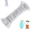 ORIMERC 50 Feet 1/4 Inch Self Watering Wick Cord, Wicking Rope for Plants Caring, Plant Wicks for Self Watering, Plant Wicks for Plants Bottom Watering Automatic Water System Device Tomatoes Vacation