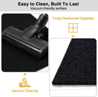 Runner Rug 2' x 8' Outdoor/Indoor, Rug with Natural Rubber Backing Non Slip for Hallway, Kitchen, Patio, Laundry, RV, Entryway, Garage, Bathroom, Area Rug Carpet, Black, Custom Size | Floor Mat with Rubber Backing for Kitchen, Laundry Room, Bathroom