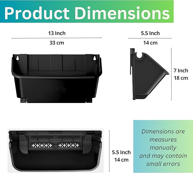 Maxona Black Color Vertical Garden Planter - 2 Pack, 13 inch Wall Mounted Planter for Patio Outdoor Decor, Home Plastic Pot Balcony Plant Vegetable Fruit Herb Hanging Pocket Holder Flowerpot