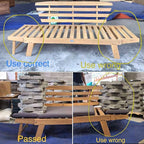 Tangkula Convertible Acacia Wood Patio Couch Sofa Bed with Adjustable Armrest, Outdoor Daybed with Cushion & Pillows, Outside Folding Futon Sofa Couch Bench for Porch, Courtyard, Poolside & Garden