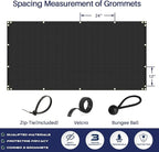 Windscreen4less Privacy Fence Screen Heavy Duty Windscreen Fencing Mesh Fabric Shade Net Cover with Brass Grommtes for Outdoor Wall Garden Yard Pool Deck, 6'x195' Black