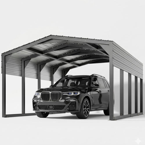 12×20 ft carport, 2"x2" reinforced frame & 29-gauge, main product view