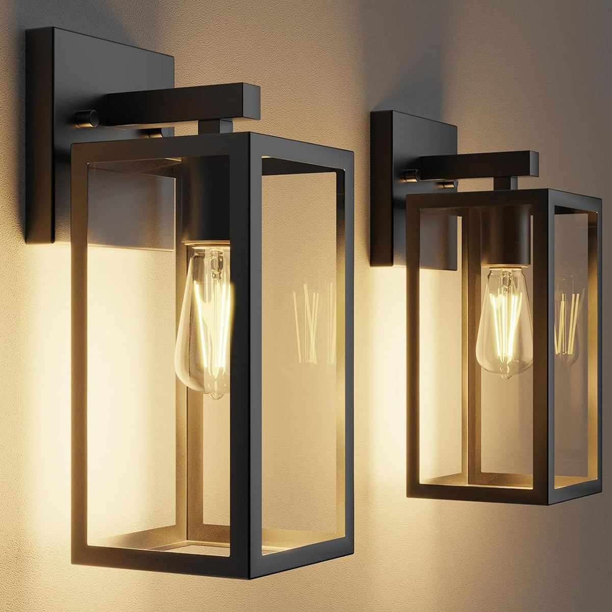 kalium porch lights outdoor wall light fixture, matte, main product view