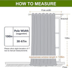 NICETOWN Patio Blackout Curtain Panels - Extra Wide Curtains, Sliding Door Insulated Drape, Privacy Room Divider Curtain for Hall Room (Cappuccino, 100 x 108 Inch)