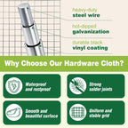 16" x 50' Hardware Cloth - 19 Gauge Heavy-Duty 1/2 Inch Welded Chicken Wire, Hot-Dipped Galvanized Mesh for Chicken Coop & Garden Fencing