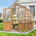 airwire 6x8 ft wooden walk-in heavy duty greenhouse, main product view