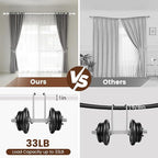 1” Diameter Curtain Rods Itself is 30 to 60 inch 1 Pack Fit 30-54 inch Window with Heavy Duty Adjustable Rod Matte White Splicing Metal Extra Long Curtain Rod for Windows