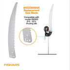 Fiskars 2-in-1 Extendable Tree Pruner and Pole Saw (Extends 7.9 - 12 feet) with Rotating Head, Pruning Stik Model with 15-Inch Double-Grind Saw Blade, and Double Locking System