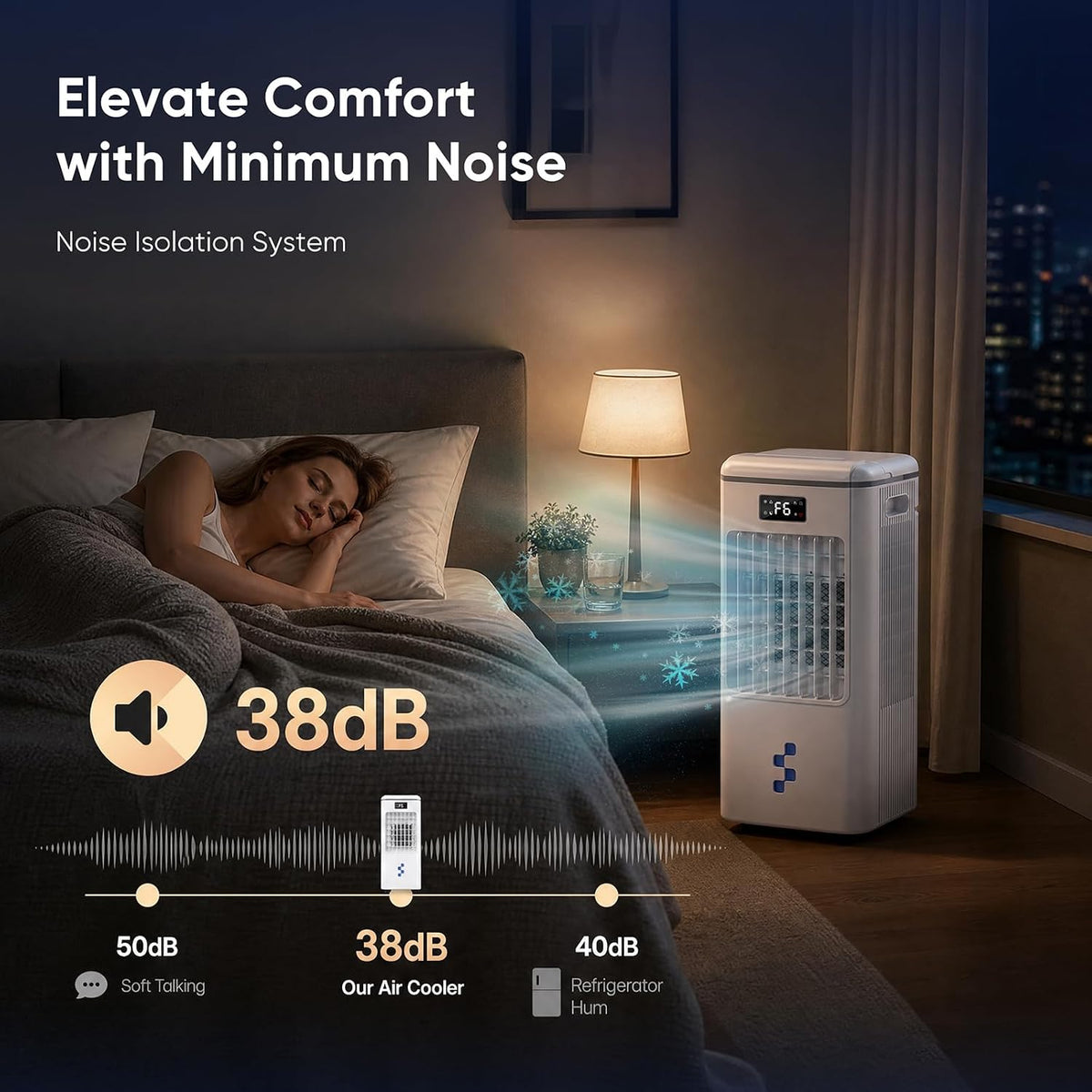 windowless portable air conditioners fan, swamp cooler 3, side view