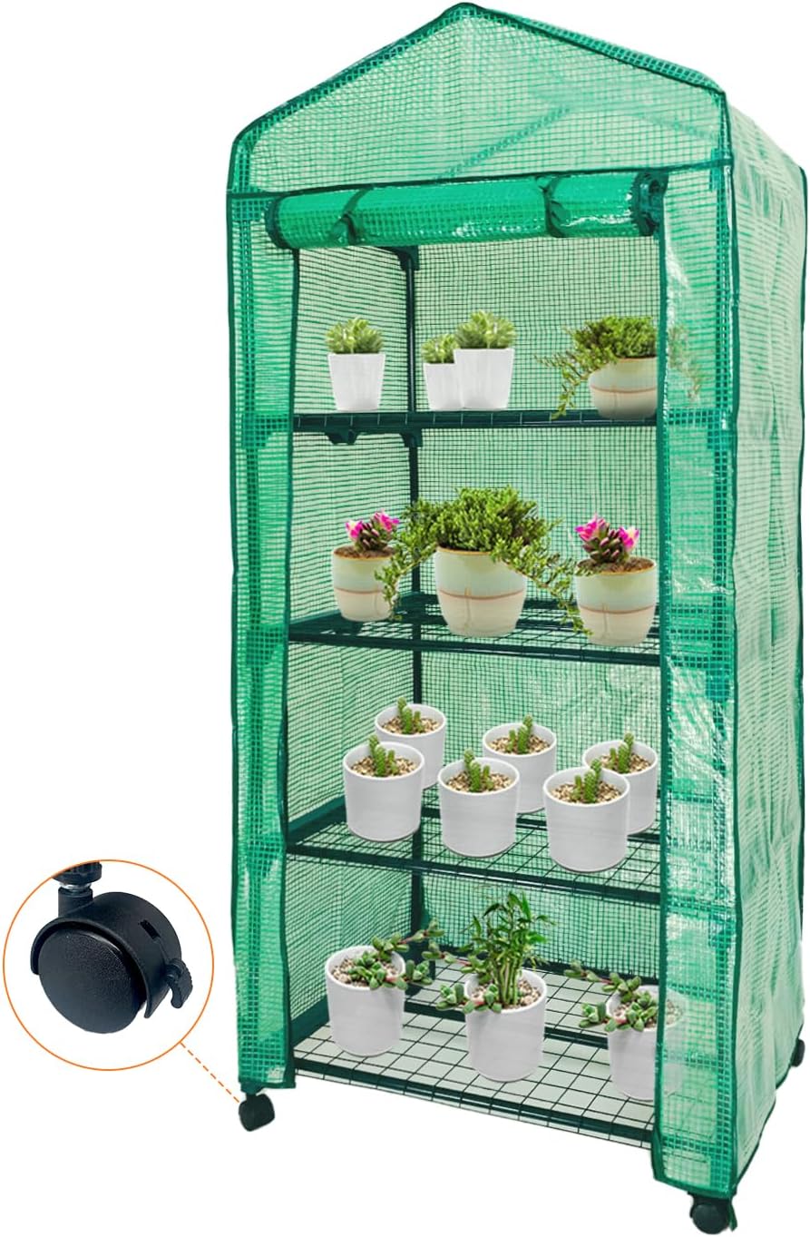 mini greenhouse,4 tier small portable greenhouses kit with, main product view