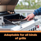 BBQ Grill Brush and Scraper, BBQ Brush for Grill Cleaning - 18” Extra Strong 3 in 1 Safe Wire Bristles Barbecue Triple Scrubber Grill Cleaning Brush for Gas Charcoal Grilling Grates BBQ Grill Brush