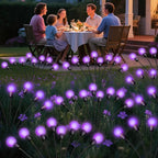 Solar Firefly Lights - 6 Pack 36 LEDs, Purple, Waterproof, Outdoor Garden Decor