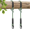Heavy Duty Tree Swing Ropes Hammock, Hanging Straps, Adjustable Extendable for Outdoor Swings Hammock Playground Set Accessories, 7.25ft(87") of 2, Green