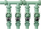 Orbit 57257 4-Valve Preassembled Sprinkler Manifold – Easy Install, Smart Controller Compatible, Works with PVC & Poly Pipe, Includes 4 in-Line Valves