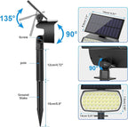108 LED Solar Spot Lights Outdoor, Solar Lights Outdoor IP65 Waterproof, 3 Modes Solar Landscape Spotlights, Large Solar Powered Panel Lights for Garden Yard Pathway(Cool White/4 Pack)