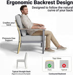 Aluminum Outdoor Patio Chair Set with 5.1-Inch Thick Cushions | 2-Piece: 2 Wood-Look Armrest Club Chairs for Porch, Deck & Balcony, Gray