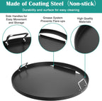 Full Size Griddle Inserts for Weber 22" Charcoal Grills, Flat Top Griddle for Weber 22" Original Kettle, Master-Touch and Performer Deluxe Charcoal Grill, Compatible Other 22 inch Round Grills