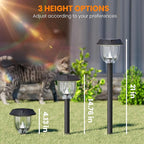 AOSEA 2 Pack Solar Pathway Lights Outdoor Waterproof - Auto RGB Color Changing Solar Lights, IP65, 12H Bright, Durable Plastic - Perfect Christmas Decor for Garden & Walkway【RGB Flash Mode Only】