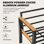 homrest aluminum outdoor furniture set, 6 pcs metal, close-up detail
