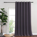 NICETOWN Room Divider Curtain 132 Inches Long, Wide Blackout Sliding Door Curtain for Bedroom, Room Darkening Privacy Window Curtain for Patio Door (1 Panel Set, Greyish Purple, 80 x 132 Inch)