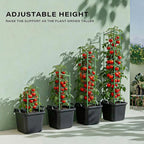 Halatool 2 Pack Tomato Cages for Garden,Up to 63in(5.2FT) Adjustable Tall Tomato Cage,Garden Stakes Tomato Trellis for Pots,Tomato Plant Support for Raised Garden Bed &Vegetables Flowers(Green)