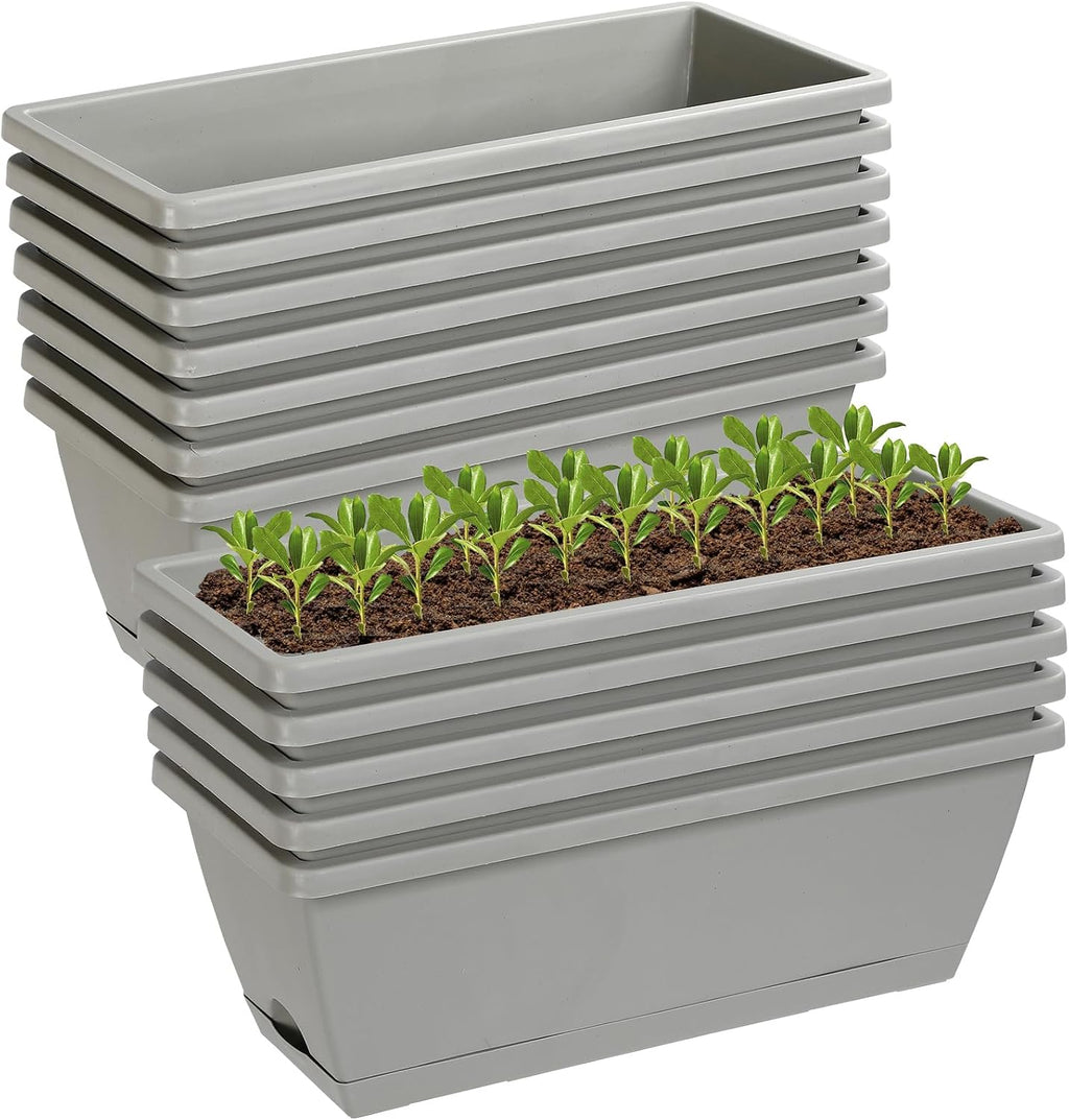 17inches rectangle planter box with drainage holes and, main product view