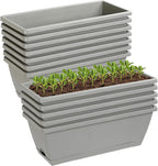 17inches rectangle planter box with drainage holes and, main product view