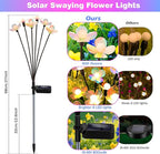 Solar Garden Lights, 6 Pack 36 LED Solar Swaying Flower Light, Waterproof Firefly Lights Outdoor Fairy Light for Garden Patio Yard Pathway Flower Bed Decoration