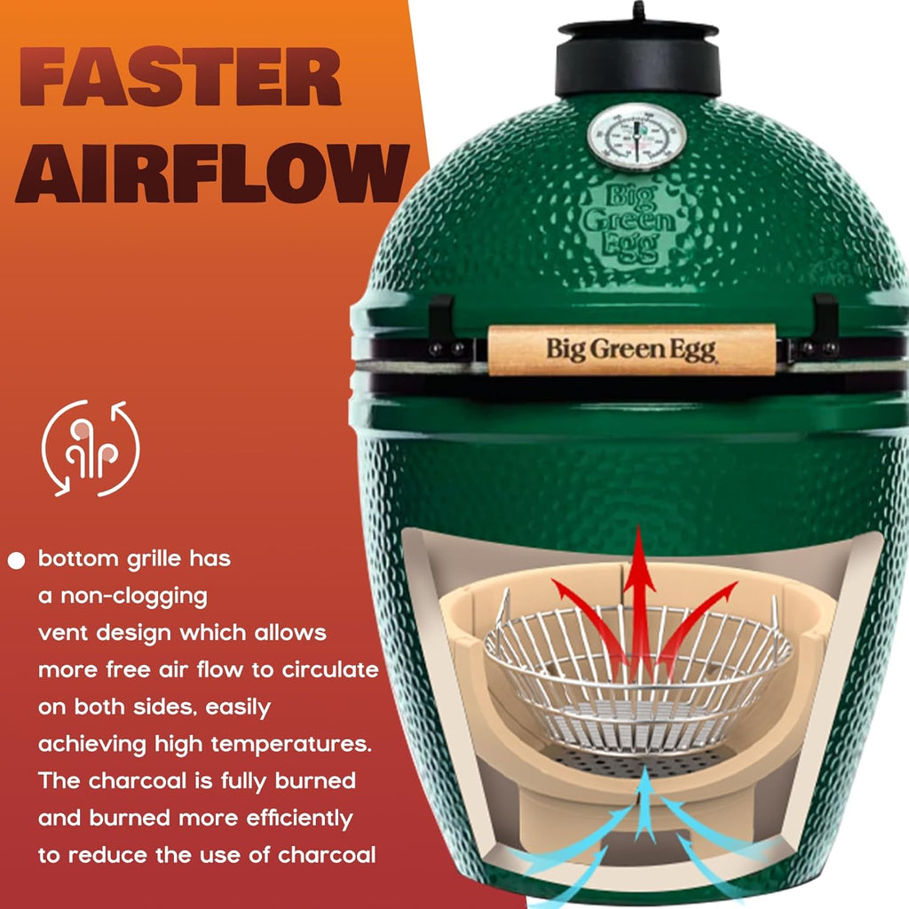 onlyfire Stainless Steel Charcoal Ash Basket with Handle Charcoal Holder | Fits Kamado Joe Classic and Large Big Green Egg