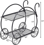 giantex garden cart metal plant stand with 4 on a desk or shelf