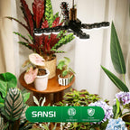 SANSI Grow Light for Indoor Large Plants, 80W High PPFD Dimmable, E26 Base | 4000K Full Spectrum, PPFD 720.9, Remote Timer & Dimmable, Folding Wings Wide Coverage, Cordless, Mid-Large Plants, ETL Listed