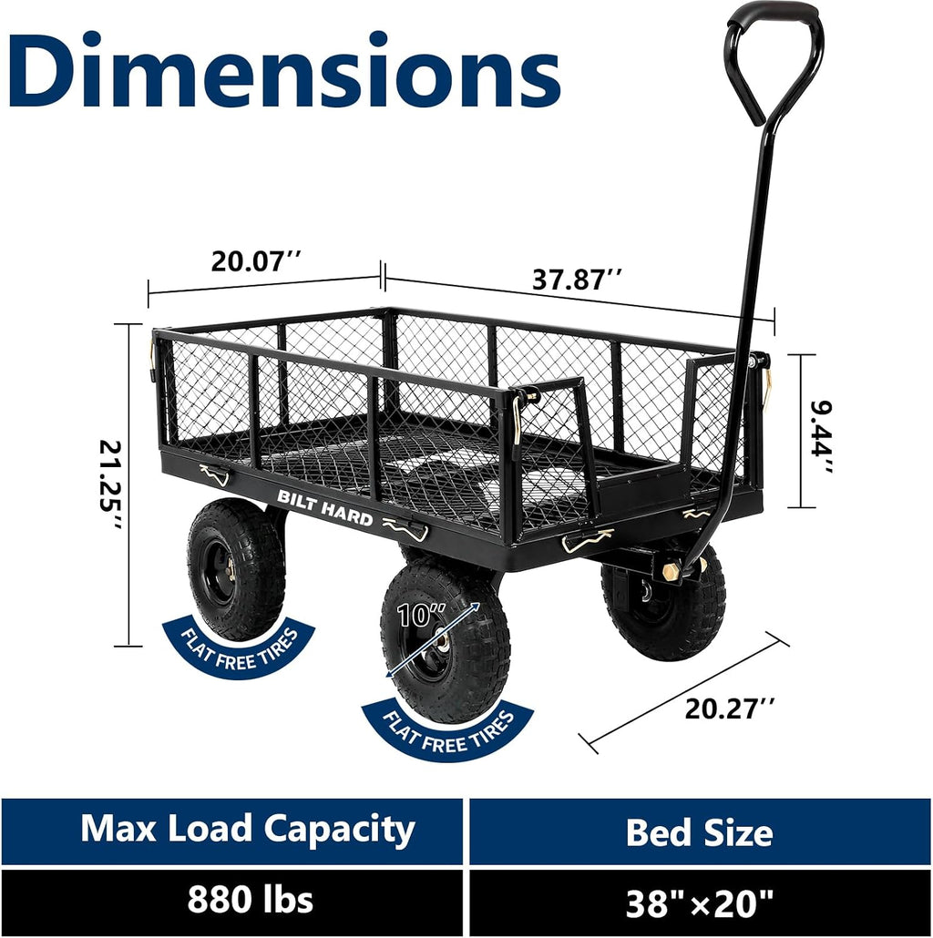 bilt hard 10" flat free tires heavy duty, package contents