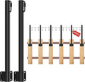 Suchtale 8-Pack String Light Poles, 1.3 FT Fence Mount Posts, Black | Wall-Mount Brackets Secure To Fences, Deck Rails Or Wood Posts. Clips Hold String Lights For Patios, Gardens And Parties.