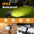 btfarm Solar Spot Lights Outdoor Waterproof, 3 Modes Motion Sensor Lights, Solar Powered Spotlights 2-in-1 Auto On/Off for Outside Pathway Yard Garden Landscape Lighting, Warm White