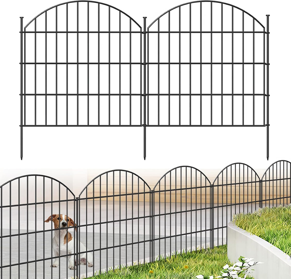 metal garden fence 28 in x 11.7 ft, main product view