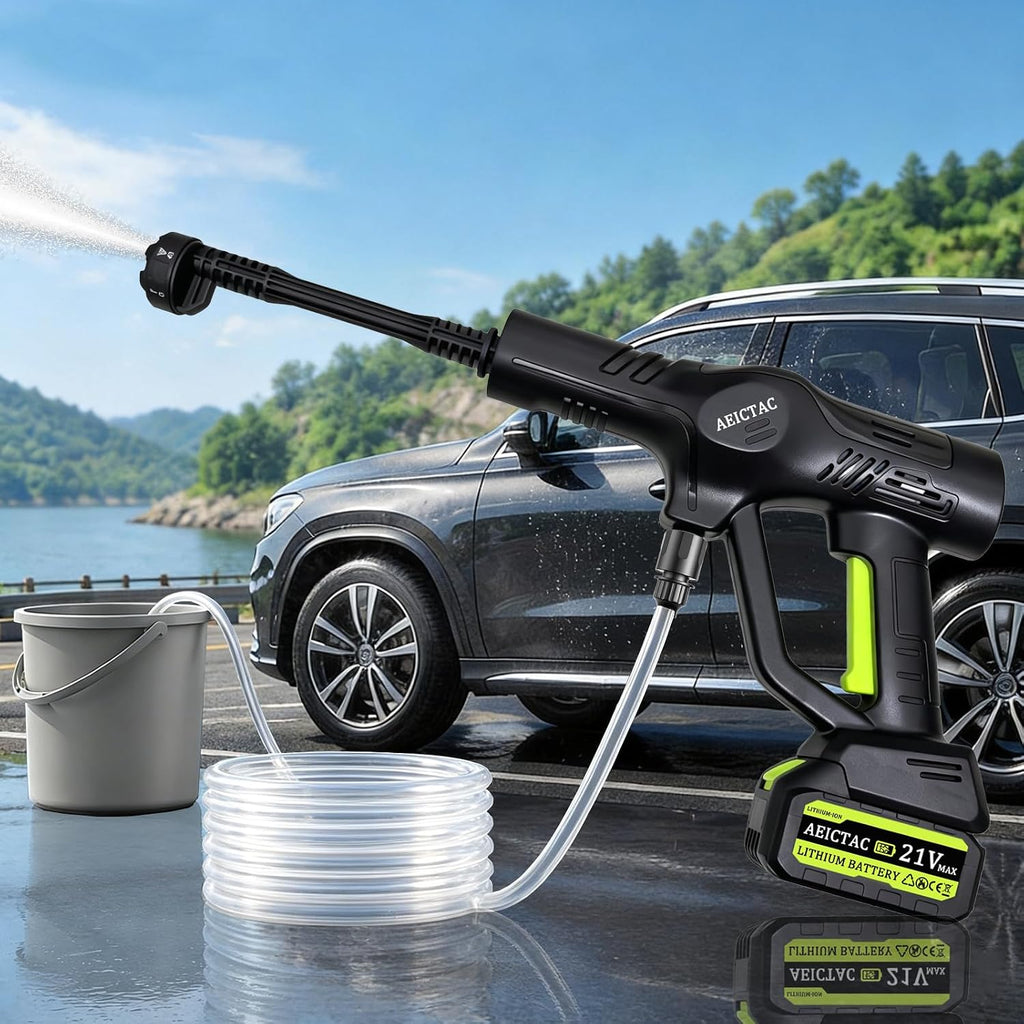 cordless pressure washer 1400psi with 6-in-1 nozzle, package contents