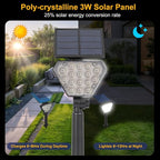 T-SUN Solar Lights Outdoor Waterproof IP65, 12 Pack LED Solar Spot Lights Color Changing IP65 Waterproof Smart Auto On/Off for Outside Landscape Garden Yard Lawn Pathway Patio Driveway