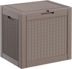rojik outdoor storage housing deck box - waterproof shown in use