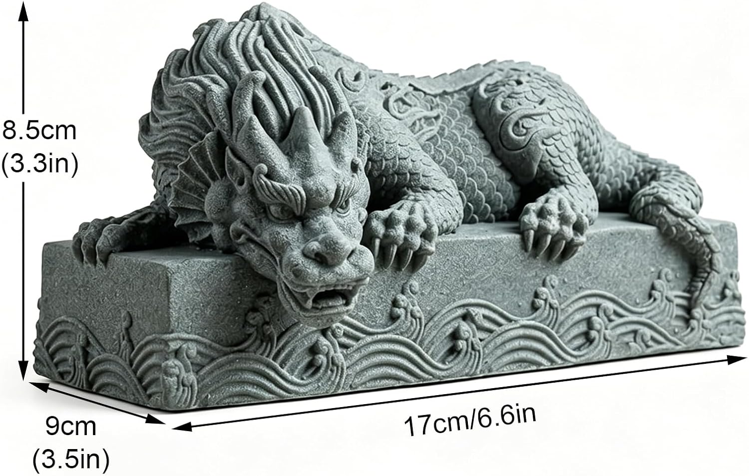 Blue Sandstone Pond Spitter Water Guarding Beast Fountain Statue Yard Decor | Blue sandstone water-guarding beast fountain with pump. A animal water feature and garden decor for yards and ponds