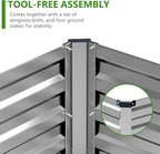 2PCS 9x3x1ft Galvanized Raised Garden Bed Kit, Galvanized Planter Raised Garden Boxes Outdoor, Large Metal Raised Garden Beds for Vegetables,Silver