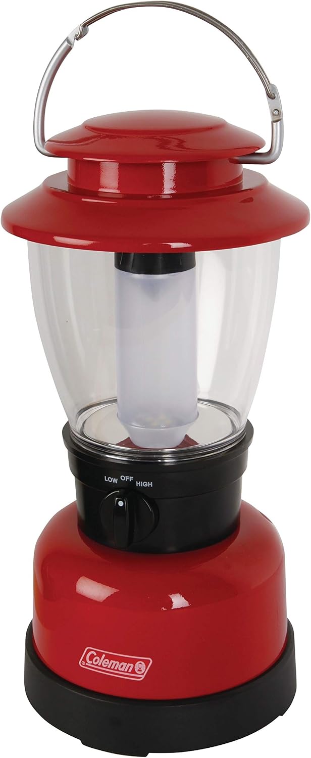 Coleman 400L LED Lantern with 4D Battery, Water & Impact-Resistant Lantern with Carry Handle, Lifetime LED Lights Never Need Replacing (Pack of 2)