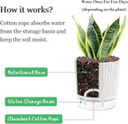 Self Watering Pots for Indoor Plants, 5 & 4 Inch Stylish Flower Pots, Set of 4 Modern Planters with Self-Watering Feature (Mixed Colors)
