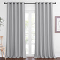 NICETOWN Blackout Silver Grey Curtain Vertical Blinds, Grommet Room Darkening Curtain Thermal Drape Extra Long Sound Dampening for Living Room/Bedroom (W66 x L102, 1 Panel)