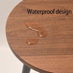 Indoor Plant Stand,Wood Mid Century Plant Table in Walnut Finish,Tall Plant Stand for Flower Pot,Modern Round Small Side End Table with Raised Design (Walnut (no Raised), 12"x10.8" 3 Pack)